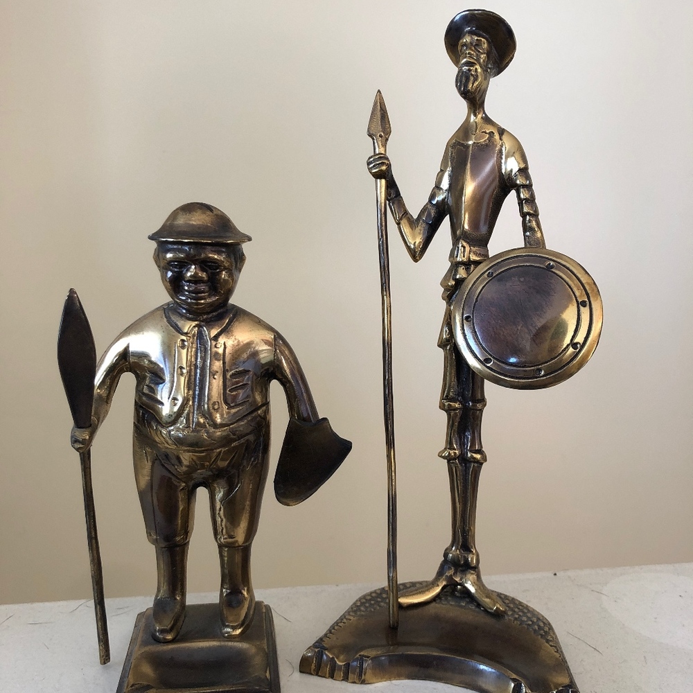 Don Quixote and Sancho Panza ashtray set